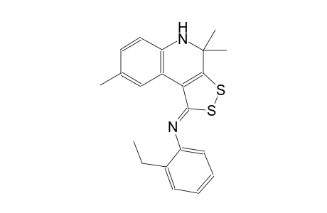 2-ethyl-N-[(1Z)-4,4,8-trimethyl-4,5-dihydro-1H-[1,2]dithiolo[3,4-c]quinolin-1-ylidene]aniline