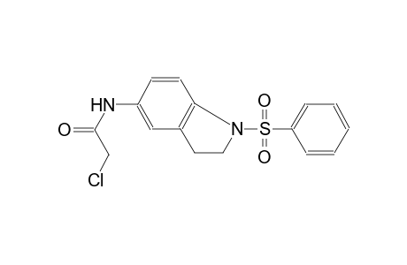 2-chloro-N-[1-(phenylsulfonyl)-2,3-dihydro-1H-indol-5-yl]acetamide