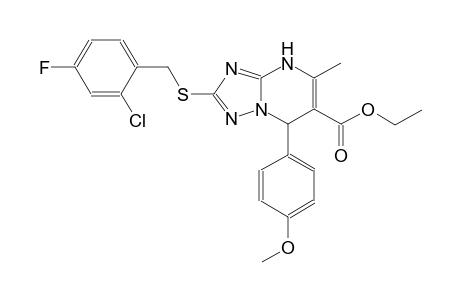 ethyl 2-[(2-chloro-4-fluorobenzyl)sulfanyl]-7-(4-methoxyphenyl)-5-methyl-4,7-dihydro[1,2,4]triazolo[1,5-a]pyrimidine-6-carboxylate