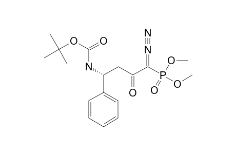 DIMETHYL-(R)-(+)-1-DIAZO-2-OXO-N-(TERT.-BUTOXYCARBONYL)-4-AMINO-4-PHENYL-BUTYLPHOSPHONATE