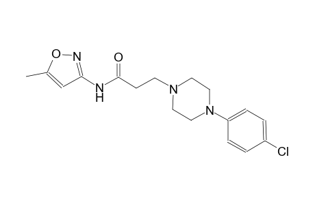 3-[4-(4-chlorophenyl)-1-piperazinyl]-N-(5-methyl-3-isoxazolyl)propanamide