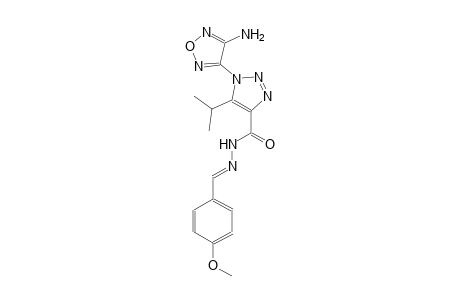 1-(4-amino-1,2,5-oxadiazol-3-yl)-5-isopropyl-N'-[(E)-(4-methoxyphenyl)methylidene]-1H-1,2,3-triazole-4-carbohydrazide