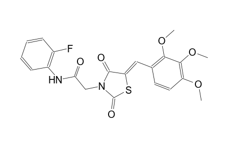 2-[(5Z)-2,4-dioxo-5-(2,3,4-trimethoxybenzylidene)-1,3-thiazolidin-3-yl]-N-(2-fluorophenyl)acetamide