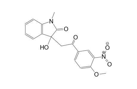 2H-indol-2-one, 1,3-dihydro-3-hydroxy-3-[2-(4-methoxy-3-nitrophenyl)-2-oxoethyl]-1-methyl-