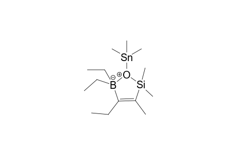 4,5,5-triethyl-2,5-dihydro-2,2,3-trimethyl-1-(trimethylstannyl)-1,2,5-oxoniasilabotatol