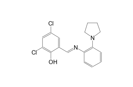 2,4-dichloro-6-((E)-{[2-(1-pyrrolidinyl)phenyl]imino}methyl)phenol