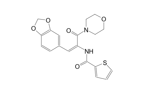 N-[(E)-2-(1,3-benzodioxol-5-yl)-1-(4-morpholinylcarbonyl)ethenyl]-2-thiophenecarboxamide