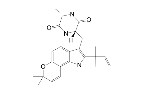 TALATHERMOPHILIN_D;(3-S,6-S)-3-((1,7-DIHYDRO-7,7-DIMETHYL-2-(2-METHYLBUT-3-EN-2-YL)-PYRANO-[2.3-G]-INDOL-3-YL)-METHYL)-6-METHYLPIPERAZINE-2,5-DIONE