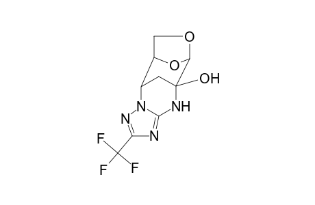 10,14-Dioxa-2,3,5,7-tetraazatetracyclo[6.4.1.1(9,12).0(2,6)]tetradeca-3,5-dien-8-ol, 4-(trifluoromethyl)-