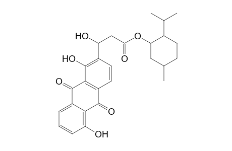 (-)-menthyl 3-(1',5'-dihydroxy-9',10'-anthraquinon-2'-yl)-3-hydroxypropanoate (mixture of diastereomers)