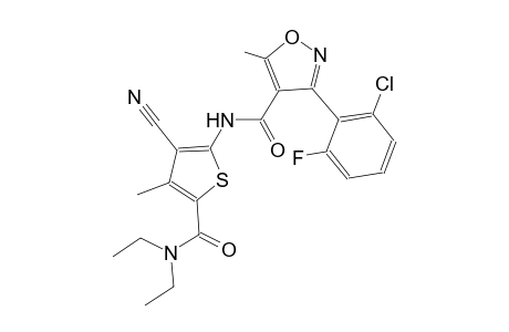 3-(2-chloro-6-fluorophenyl)-N-{3-cyano-5-[(diethylamino)carbonyl]-4-methyl-2-thienyl}-5-methyl-4-isoxazolecarboxamide