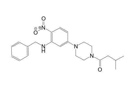 N-benzyl-5-[4-(3-methylbutanoyl)-1-piperazinyl]-2-nitroaniline