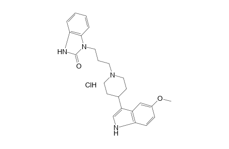 1-{3-[4-(5-METHOXYINDOL-3-YL)PIPERIDINO]PROPYL}-2-BENZIMIDAZOLINONE, MONOHYDROCHLORIDE