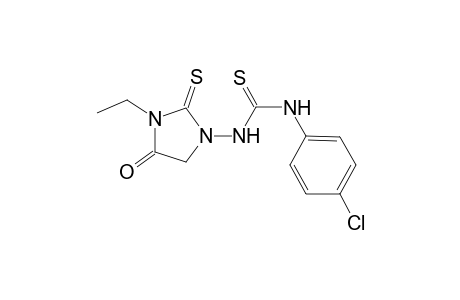 N-(4-Chlorophenyl)-N'-(3-ethyl-4-oxo-2-thioxoimidazolidinyl)thiourea