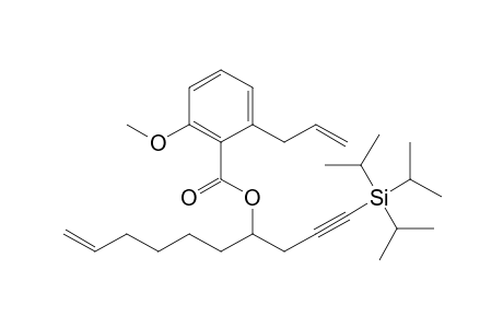 1-(3-triisopropylsilylprop-2-ynyl)hept-6-enyl 2-allyl-6-methoxy-benzoate