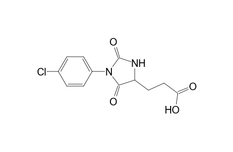 3-[1-(4-chlorophenyl)-2,5-bis(oxidanylidene)imidazolidin-4-yl]propanoic acid