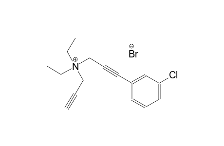 3-(3-chlorophenyl)-N,N-diethyl-N-(2-propynyl)-2-propyn-1-aminiumbromide
