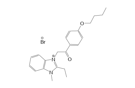 1-[2-(4-butoxyphenyl)-2-oxoethyl]-2-ethyl-3-methyl-3H-benzimidazol-1-ium bromide