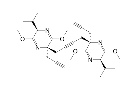 1,4-Bis[(2R,5R)-2,5-dihydro-2-isopropyl-3,6-dimethoxy-5-propargylpyrazin-5-yl]-2-butyne