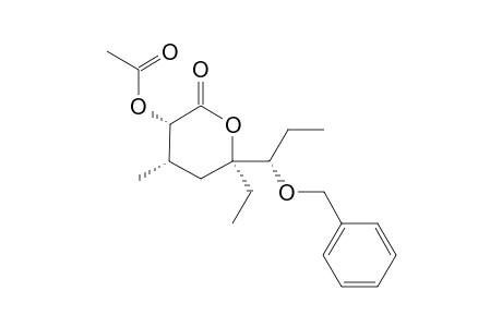 (2S,3S,5R,6S)-2-Acetoxy-6-benzyl-5-ethyl-5-hydroxy-3-methyloctanoic acid .delta.-lactone