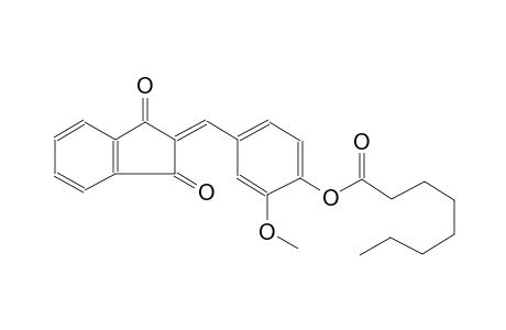octanoic acid, 4-[(1,3-dihydro-1,3-dioxo-2H-inden-2-ylidene)methyl]-2-methoxyphenyl ester