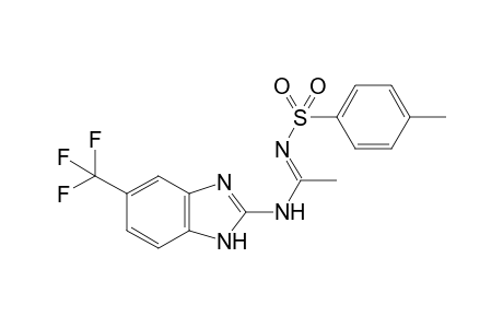 (E)-N'-Tosyl-N-[5-(trifluoromethyl)-1H-benzimidazol-2-yl]acetimidamide