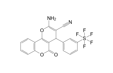 2-Amino-4-(3-(pentafluorothio)phenyl)-5-oxo-4,5-dihydro-pyrano[3,2-c]chromene-3-carbonitrile