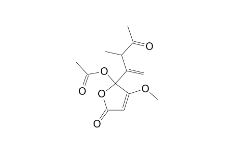 5-Acetoxy-4-methoxy-5-(1(1-methyl-2-oxopropyl)vinyl)-2,5-dihydro-2-furanone