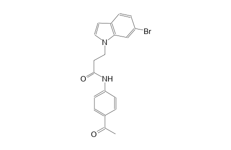 1H-indole-1-propanamide, N-(4-acetylphenyl)-6-bromo-