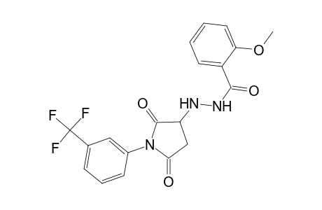 Benzoic acid, 2-methoxy-, N'-[2,5-dioxo-1-[3-(trifluoromethyl)phenyl]-3-pyrrolidinyl]hydrazide