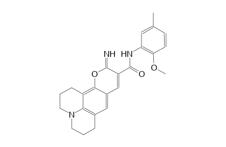 1H,5H,11H-[1]benzopyrano[6,7,8-ij]quinolizine-10-carboxamide, 2,3,6,7-tetrahydro-11-imino-N-(2-methoxy-5-methylphenyl)-