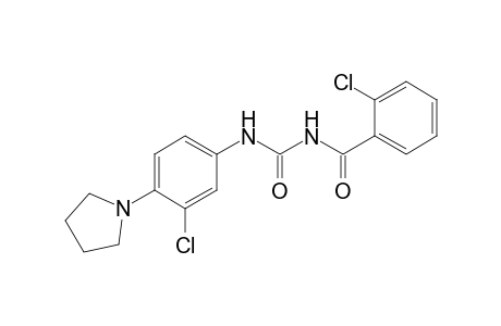 Benzamide, 2-chloro-N-[[[3-chloro-4-(1-pyrrolidinyl)phenyl]amino]carbonyl]-
