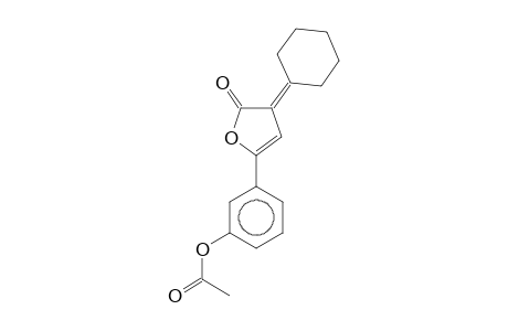 3-(4-Cyclohexylidene-5-oxo-4,5-dihydro-2-furanyl)phenyl acetate