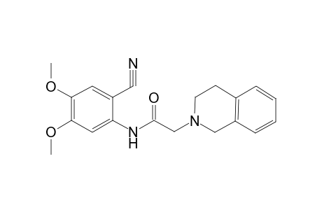 2-Isoquinolineacetamide, N-(2-cyano-4,5-dimethoxyphenyl)-1,2,3,4-tetrahydro-