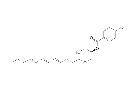 Benzoic acid, 4-hydroxy-, 2-(4,6,8-dodecatrienyloxy)-1-(hydroxymethyl)ethyl ester, [R-(E,E,E)]-