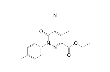 5-cyano-4-methyl-1-(4-methylphenyl)-6-oxo-3-pyridazinecarboxylic acid ethyl ester