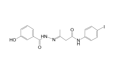3-[(3-hydroxy-benzoyl)-hydrazono]-N-(4-iodo-phenyl)-butyramide