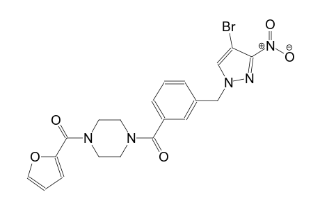 1-{3-[(4-bromo-3-nitro-1H-pyrazol-1-yl)methyl]benzoyl}-4-(2-furoyl)piperazine