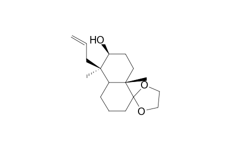 Spiro[1,3-dioxolane-2,1'(2'H)-naphthalen]-6'-ol, octahydro-5',8'a-dimethyl-5'-(2-propenyl)-, (4'a.alpha.,5'.alpha.,6'.beta.,8'a.beta.)-(.+-.)-