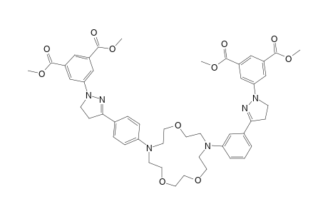 7,13-Bis{4-[1-(3,5-dimethoxycarbonyl)phenyl]-4,5-dihydro-1H-pyrazol-3-yl phenyl}-1,4,10-trioxa-7,13-diazacyclopentadecane
