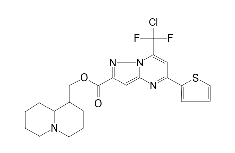 2,3,4,6,7,8,9,9a-octahydro-1H-quinolizin-1-ylmethyl 7-[chloranyl-bis(fluoranyl)methyl]-5-thiophen-2-yl-pyrazolo[1,5-a]pyrimidine-2-carboxylate