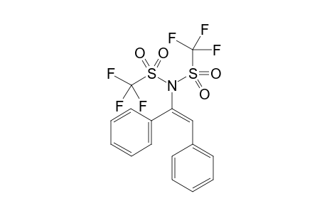 (E)-N-(1,2-diphenylvinyl)-1,1,1-trifluoro-N-((trifluoromethyl)sulfonyl)methanesulfonamide