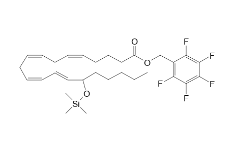 15-hydroxy-(5Z,8Z,11Z,13E)-eicosatetraenoic acid, PFB,TMS derivative
