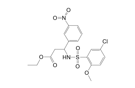 3-[(5-chloro-2-methoxy-phenyl)sulfonylamino]-3-(3-nitrophenyl)propionic acid ethyl ester