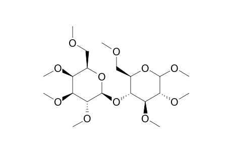 D-Glucopyranoside, methyl 2,3,6-tri-O-methyl-4-O-(2,3,4,6-tetra-O-methyl-.beta.-D-galactopyran osyl)-
