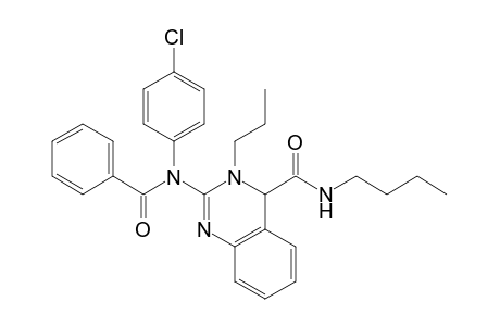 2-[Benzoyl-(4-chloro-phenyl)-amino]-3-propyl-3,4-dihydro-quinazoline-4-carboxylic acid butylamide