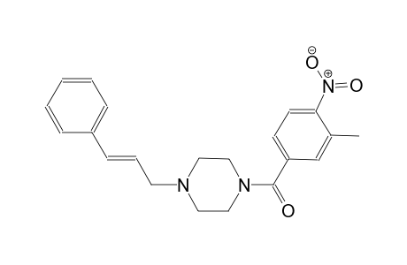 1-(3-methyl-4-nitrobenzoyl)-4-[(2E)-3-phenyl-2-propenyl]piperazine
