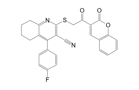 3-quinolinecarbonitrile, 4-(4-fluorophenyl)-5,6,7,8-tetrahydro-2-[[2-oxo-2-(2-oxo-2H-1-benzopyran-3-yl)ethyl]thio]-
