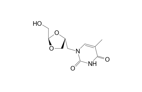 1-[[(2R,4S)-2-(hydroxymethyl)-1,3-dioxolan-4-yl]methyl]-5-methyl-pyrimidine-2,4-dione