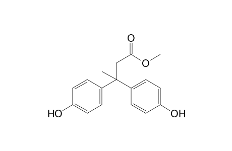 3,3-bis(p-hydroxyphenyl)butyric acid, methyl ester